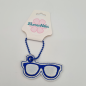 Preview: Kleiner Anhänger Brille #7 silber/blau
